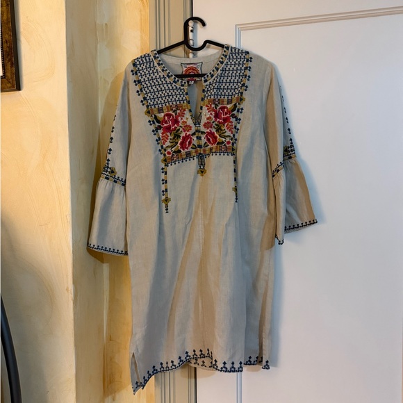 Johnny Was Linen Embroidered Dress. EUC - Picture 6 of 8